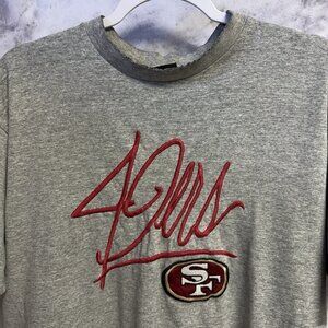 Vintage San Francisco 49ers T Shirt Mens L 21.5x27 Gray NFL Embroidered